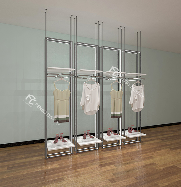 Wall Mounted Clothing Rack System