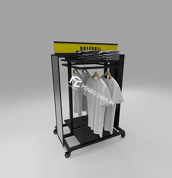 Professional Clothing Display Rack with Wheels